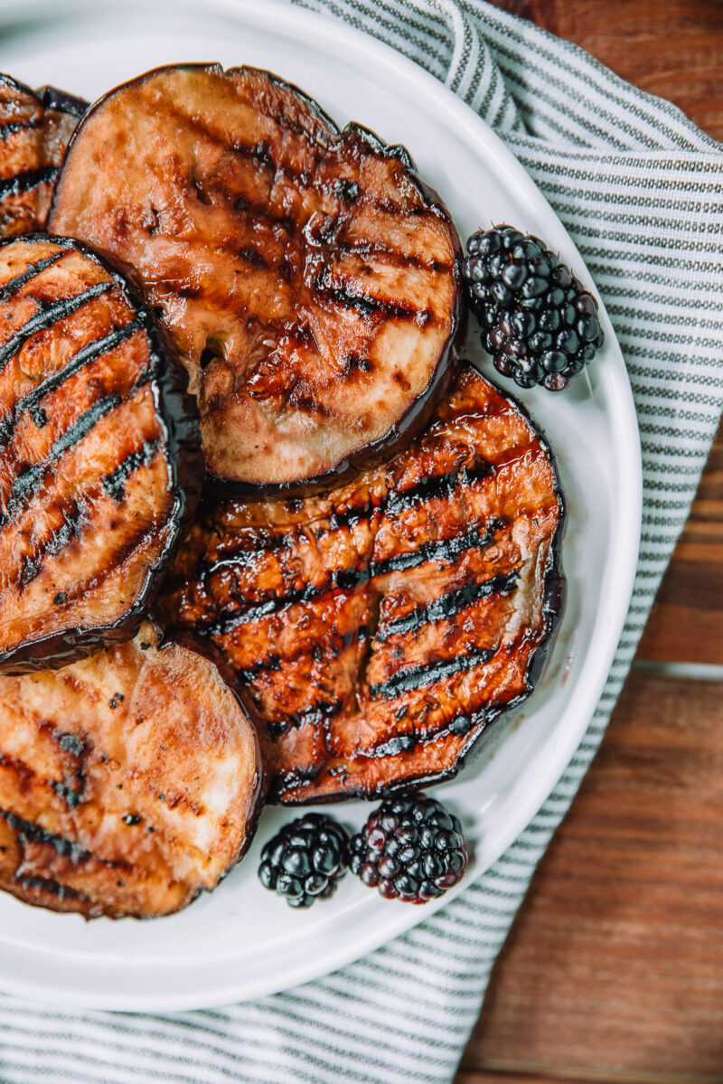 Grilled Eggplant with Blackberry Balsamic Reduction - Farmers Market ...