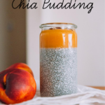 2 jars filled with nectarine chia pudding